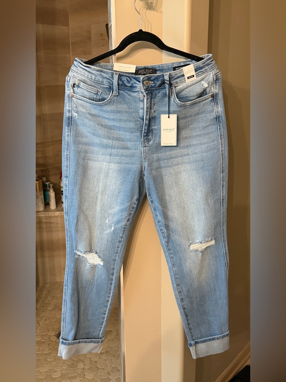 Judy Blue Light Blue Skinny Distressed Jeans